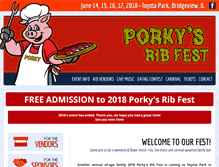 Tablet Screenshot of porkysribfest.com